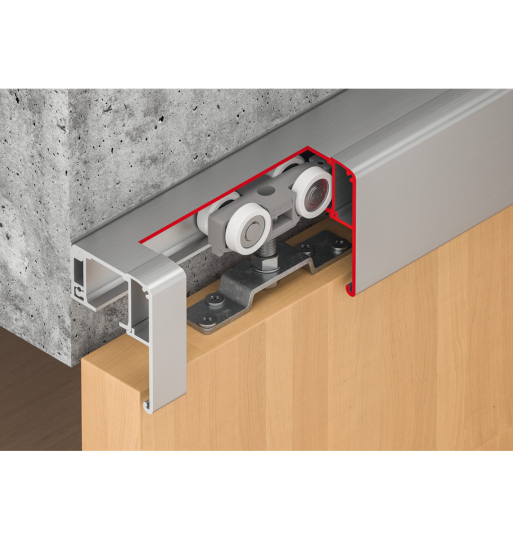 Bộ phụ kiện cho 1 cửa Hafele (không bao gồm ray trượt) 941.02.037