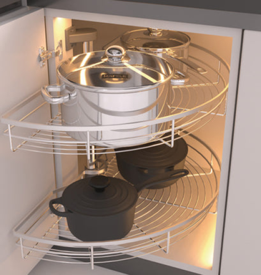 Bộ rổ góc xoay 180 độ Hafele - Mezzo 548.37.001