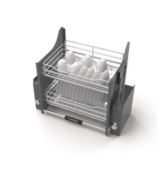 Rổ chén đĩa Hafele với thiết kế lưới tròn LENTO 504.76.010