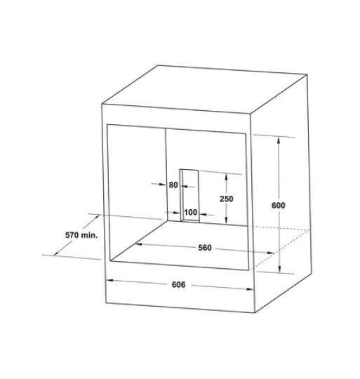 Lò nướng âm tủ Hafele 70 lít HO-6T70A, Series 600 538.01.441