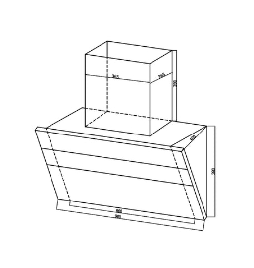 Máy hút mùi gắn tường Hafele HC-H901WB 533.83.655