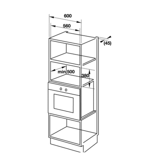 Lò vi sóng kết hợp nướng âm tủ Hafele HM-B38A, 25 lít  535.34.000