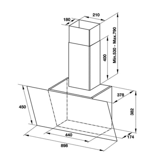 Máy hút mùi gắn tường Hafele HH-WVG90C 533.89.013