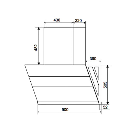 Máy hút mùi gắn tường Hafele HC-H902WC 538.81.742