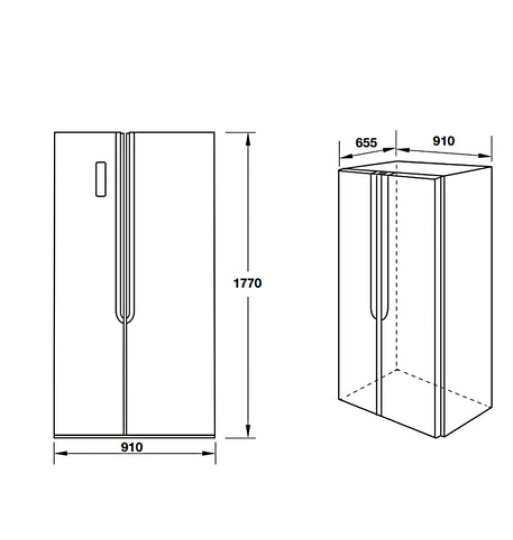 Tủ Lạnh SBS Hafele HF-SB5321FB 534.14.021
