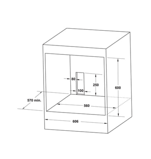 Lò nướng âm tủ Hafele 65 lít HO-2KT65A, Series 200 538.61.441
