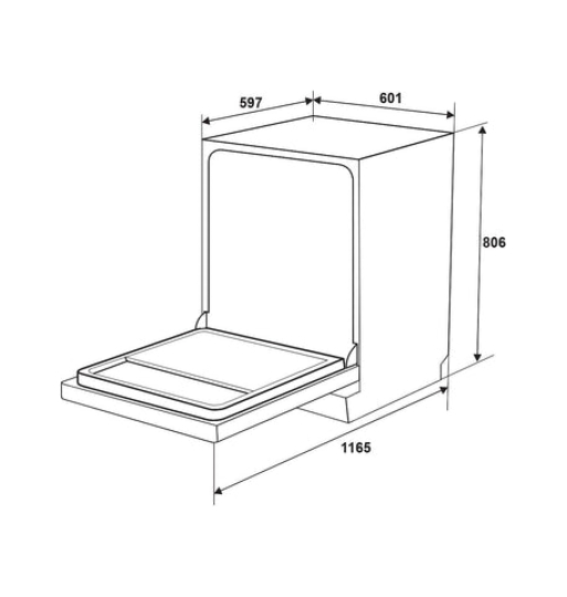 Máy rửa chén độc lập Hafele HDW-F601B 535.29.670