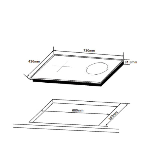 Bếp điện từ kết hợp 2 vùng nấu Hafele HC-H7321B