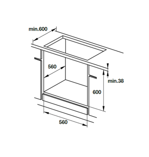 Lò nướng âm tủ Hafele HO-KT60A9, 65 lít 535.02.611