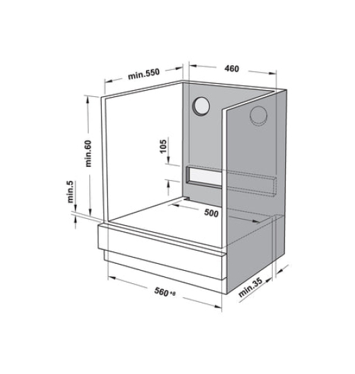 Lò nướng âm tủ Hafele 72 lít HO-8T72A, Series 800 538.01.421
