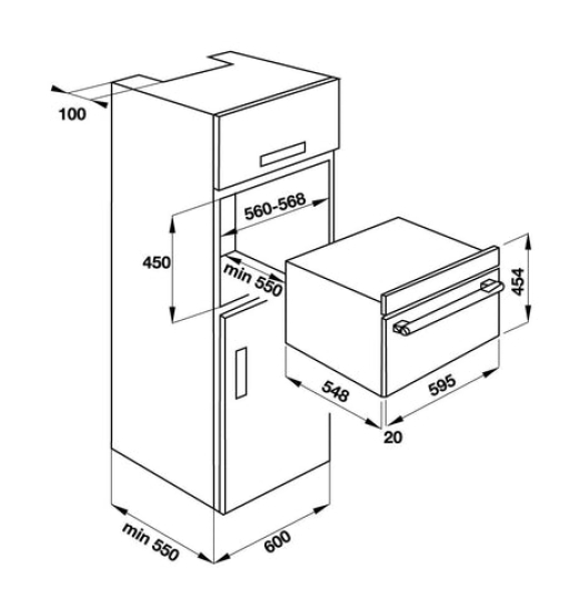 Lò vi sóng kết hợp nướng âm tủ Hafele HO-KT45B 535.02.731