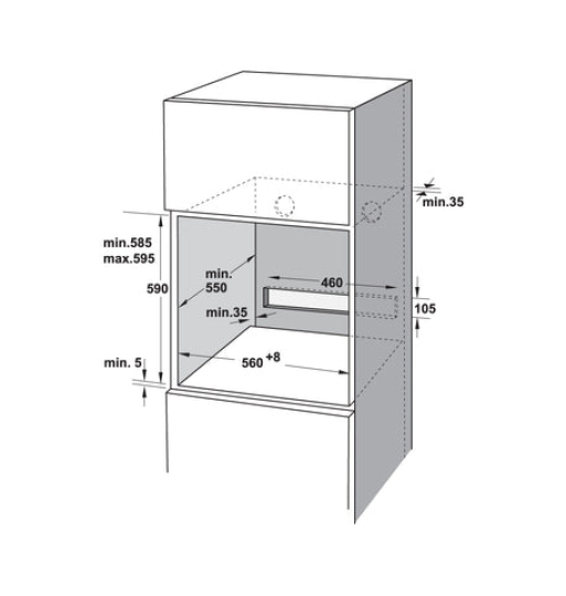 Lò nướng kết hợp hấp âm tủ Hafele 72 lít HSO-8T72A, Series 800 538.61.461