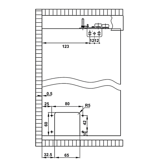 Bộ phụ kiện Hafele không bao gồm ray - SLIDO CLASSIC 50 IF 401.30.000