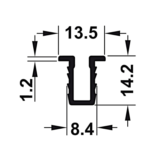 Dẫn hướng và ray trượt Hafele 3000 mm - phù hợp cho cửa trượt thẳng (lọt lòng) SLIDO CLASSIC 40 IF 404.16.913