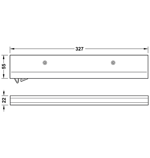 Hộp giảm chấn cho cửa trượt Hafele 405.11.107