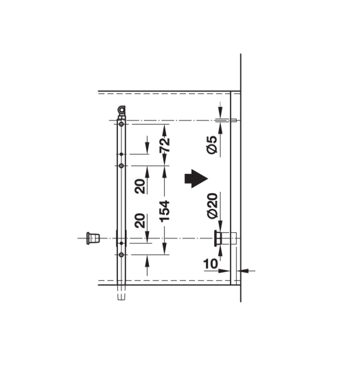 Khung gắn giá để giày Hafele bằng nhựa 892.14.253