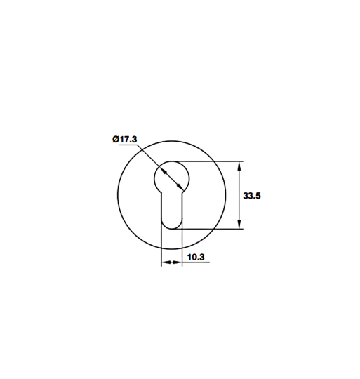 Nắp che ruột khóa tròn Hafele 903.52.780