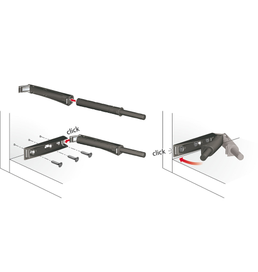 Nêm nhấn Hafele phiên bản dài 356.12.517