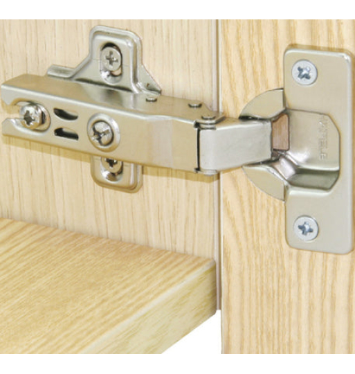 Bản lề Hafele Metalla A 110° Tiêu chuẩn với giảm chấn - Lắp trùm nửa 315.30.722