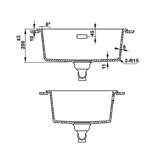 Chậu đá Hafele ESSENCE HS22-GEN1S60S, chậu đơn 577.25.300