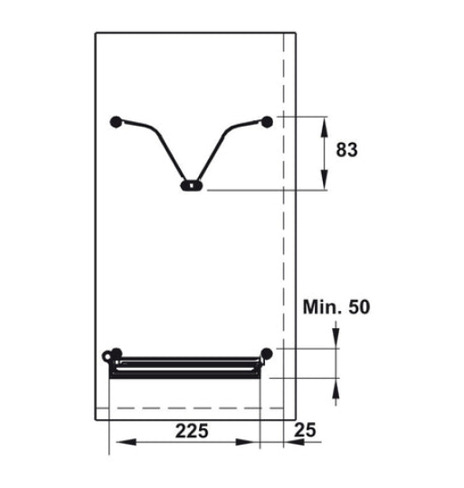 Rổ chén dĩa cố định Hafele - Presto, phiên bản không có khung 544.40.033
