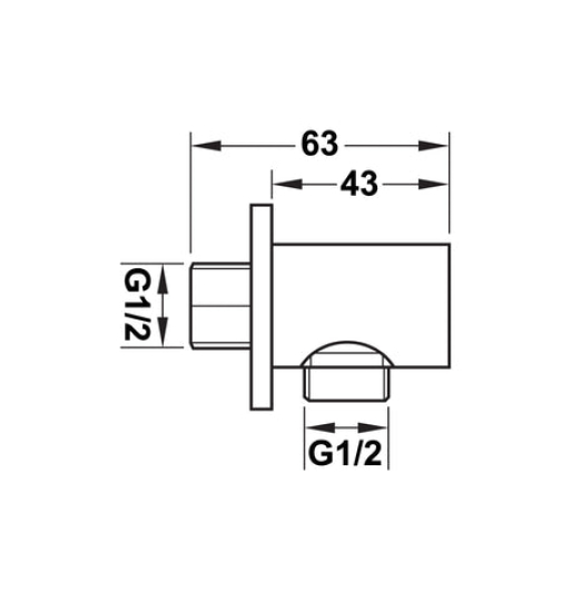 Bộ tiếp nước Hafele dạng tròn, màu đen 485.60.060