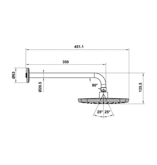 Sen đầu gắn tường Hafele - New Mysterious 219S 485.60.700