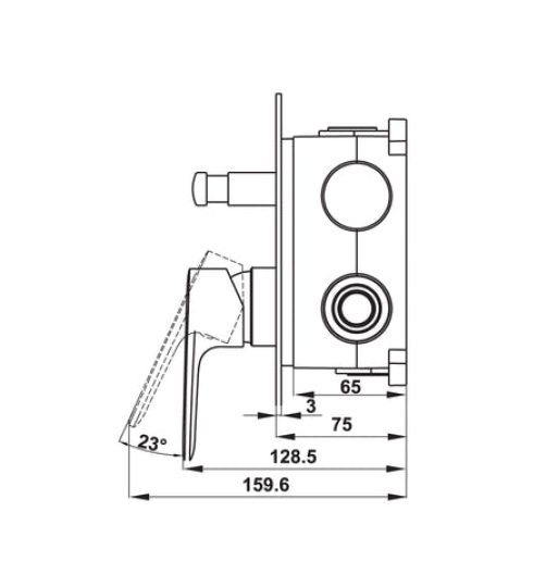 Bộ trộn âm Hafele 2 đường nước Kobe màu đen