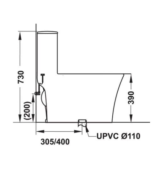Bồn cầu một khối Hafele Sapporo 588.79.407