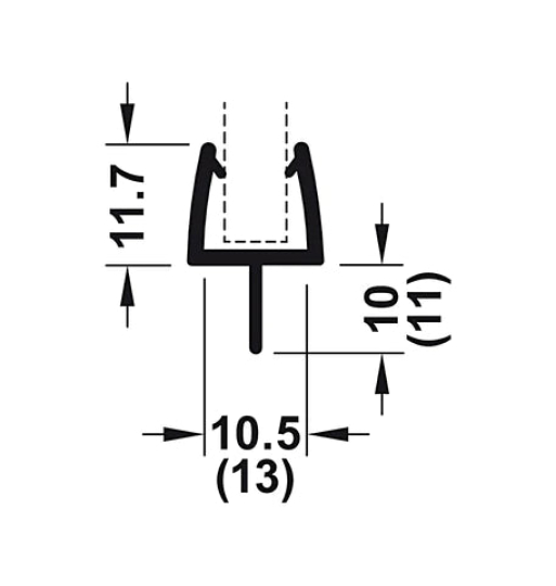 Ron cửa phòng tắm kính Hafele 950.50.012