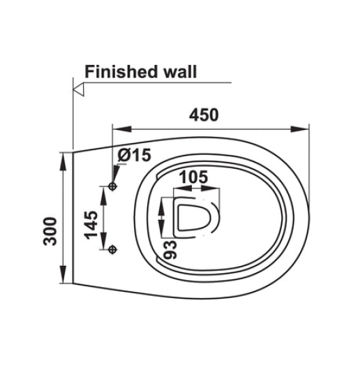 Bồn cầu treo tường Hafele - Sapporo 588.79.410
