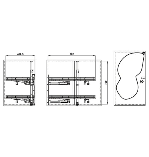 Phụ kiện tủ góc Hafele - OLLA MOVE 541.01.804 