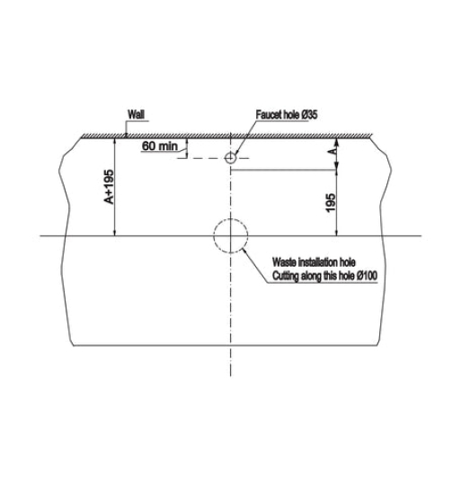 Chậu sứ đặt bàn Hafele - Sapporo 585 588.79.030