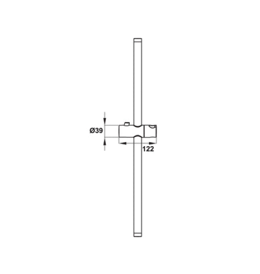 Thanh trượt cho sen tay Hafele 650R màu đen 485.60.704