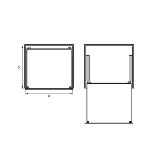 Bộ rổ chén đĩa Hafele - Cappella, phiên bản rổ chén đĩa không kèm ống đựng đũa 549.08.003