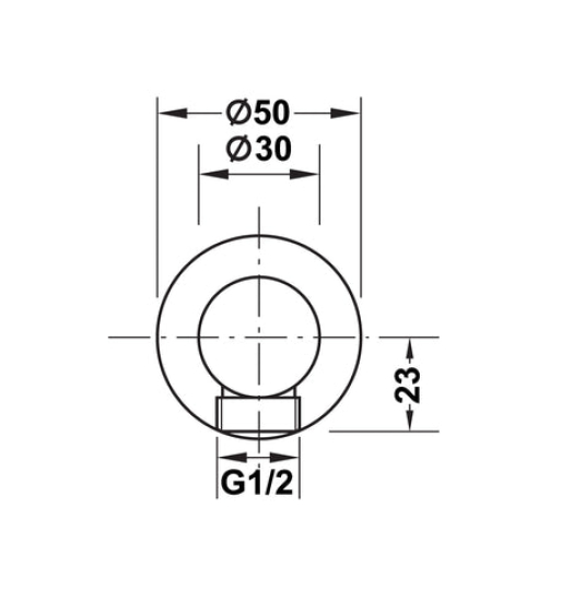 Bộ tiếp nước Hafele dạng tròn, màu đen 485.60.060