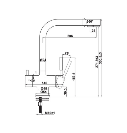 Vòi bếp Hafele HT21-CH2F271 577.55.210