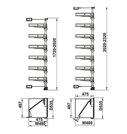 Rổ xoay Hafele - KARA VARIO 595.82.805