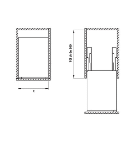 Bộ rổ gia vị Hafele - Sonata ( có kèm khay đũa ) 549.20.012