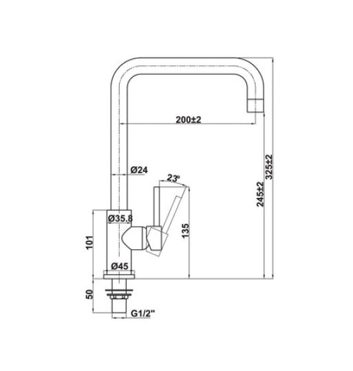 Vòi bếp Hafele HT21-CC1F245U 577.55.260