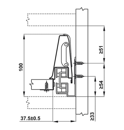 Ray hộp Hafele Alto - S Matrix Box, chiều cao 199 mm 552.79.085