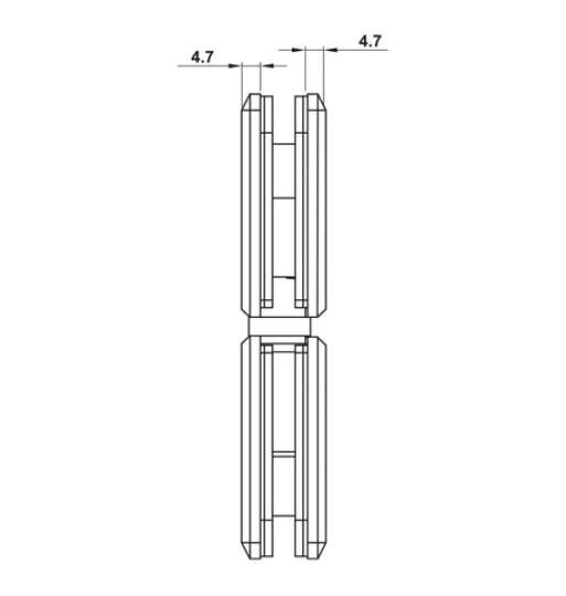 Bản lề kính - kính 180° Hafele 499.05.853