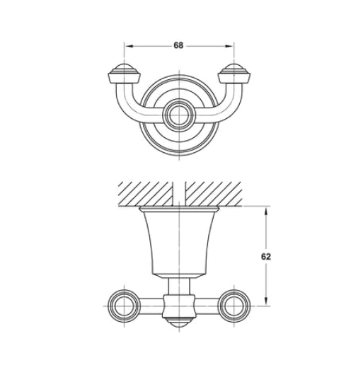 Móc đôi Hafele Kyoto 580.57.001