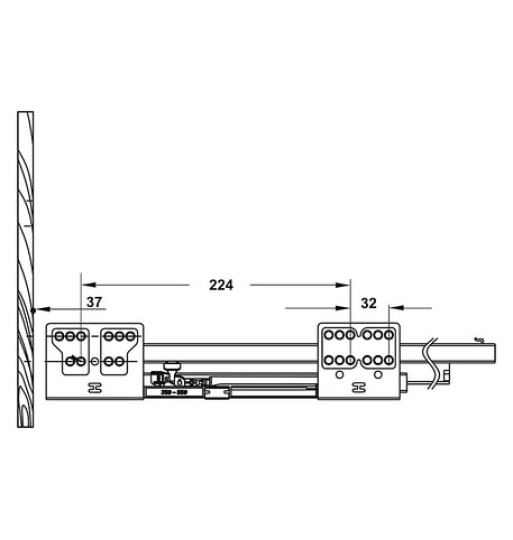 Ray hộp Hafele Alto Matrix Box, chiều cao 135 mm 552.77.085