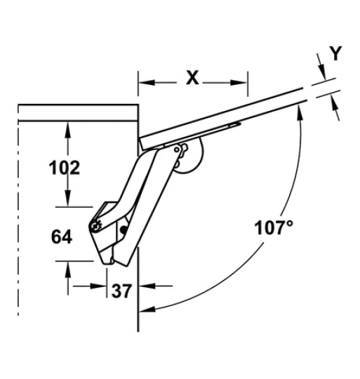 Tay nâng Hafele - Free Space 493.05.911