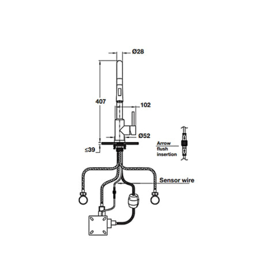 Vòi bếp nóng lạnh Hafele cảm ứng 570.58.231