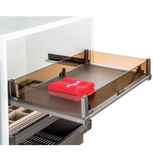 Rổ kéo bằng kính Hafele 807.95.871