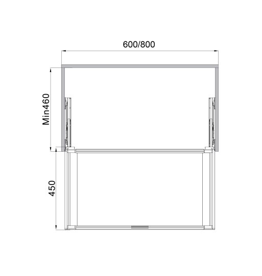 Rổ kéo bằng kính Hafele 807.95.871