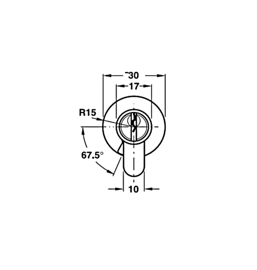 Ruột khóa Hafele 1 đầu chìa, 1 đầu vặn 916.63.325