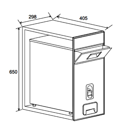 Thùng Đựng Gạo Âm 300mm Hafele 549.32.991